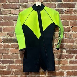 COMP Wetsuit Shorty Shorts XS Green/Black Men's